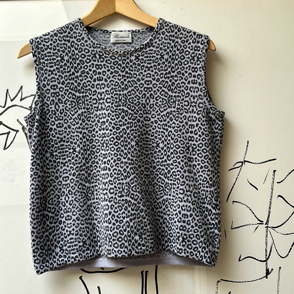 Blumarine Tank Sweater Jumper Vest, Made in Italy, Wool & Angora